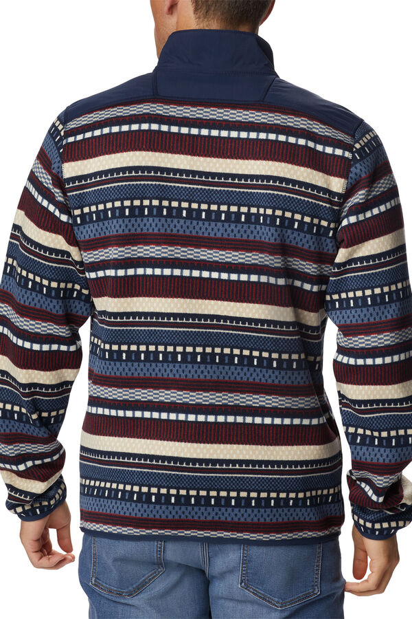 Cortefiel Camisola estampada com fecho-éclair médio Sweater Weather™ II Azul