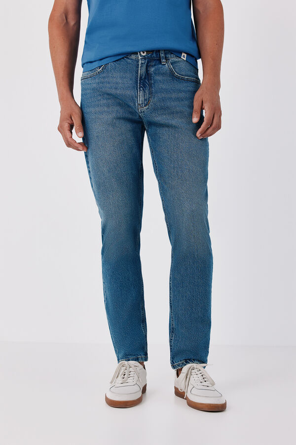 Cortefiel Slim tapered fit jeans Blue