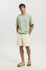 Selected T-shirt de manga curta relaxed Verde