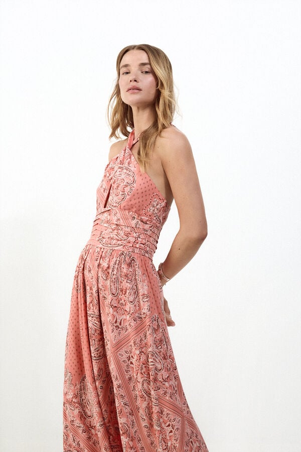 Slowlove Vestido estampado halter Multicolor