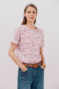Cortefiel Hemstitch detail t-shirt
