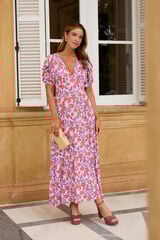 Pol&iacute;n Et Moi Vestido estampado Linda Roxo