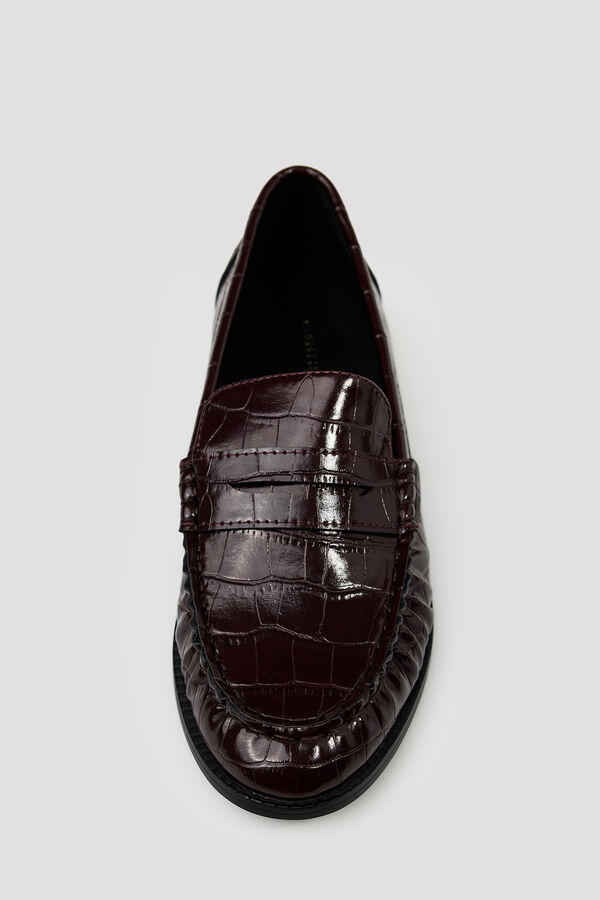 Cortefiel Mocas&iacute;n textura Marr&oacute;n