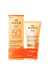 Cortefiel NUXE Sun Melting Cream for Face SPF 50+ Refreshing After Sun Lotion 50 ml AS A GIFT Orange