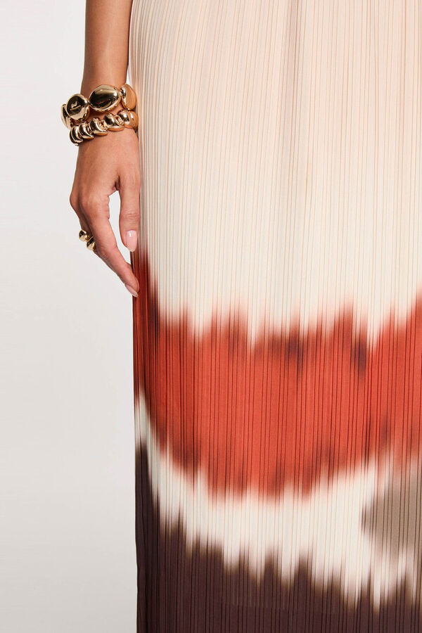 Morgan Pleated long skirt Multicolour