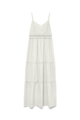 Vero Moda Vestido largo detalle de encaje Blanco