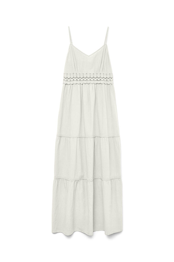 Vero Moda Vestido largo detalle de encaje Blanco