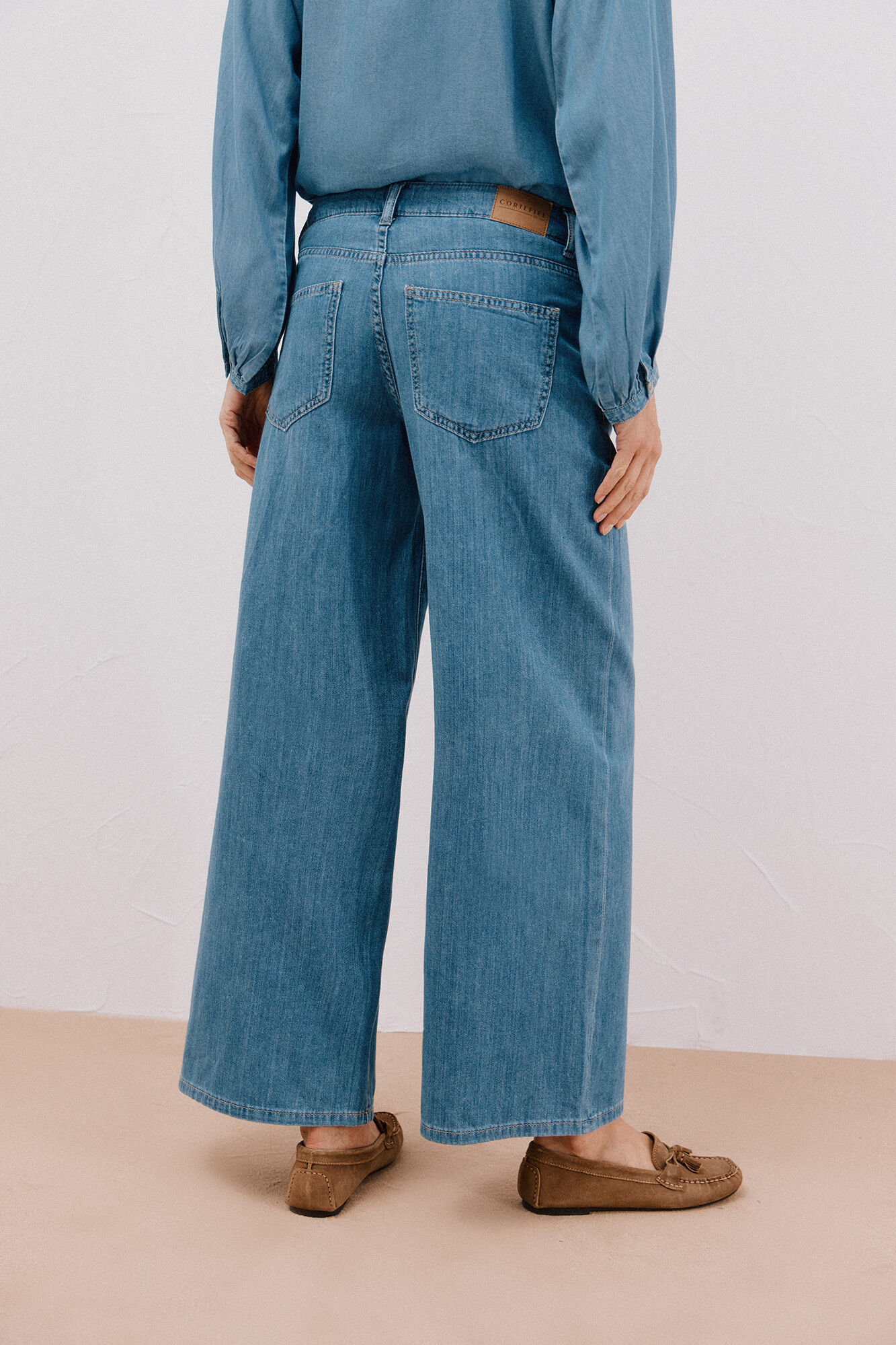 Cortefiel Long palazzo jeans 