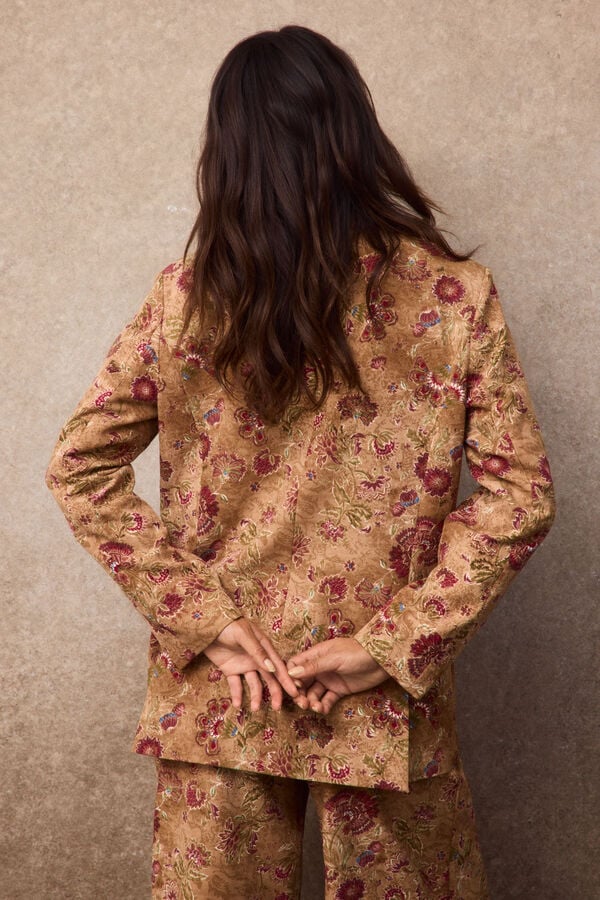 Slowlove Blazer oversized estampada Multicolorido