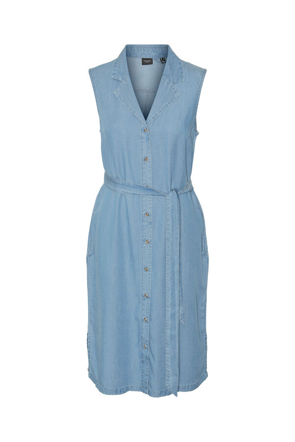 Cortefiel Short sleeveless dress  Blue