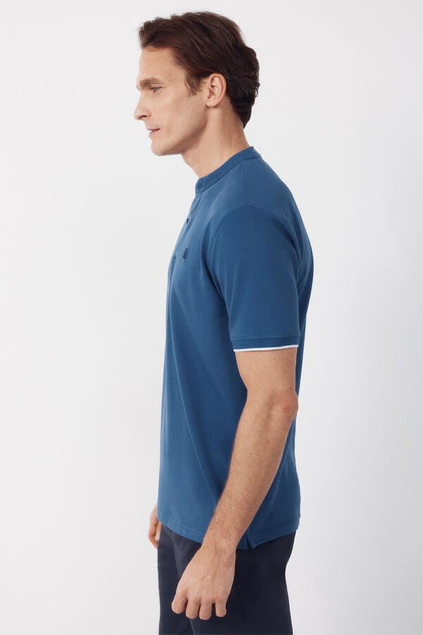 Cortefiel Polo gola mao Azul