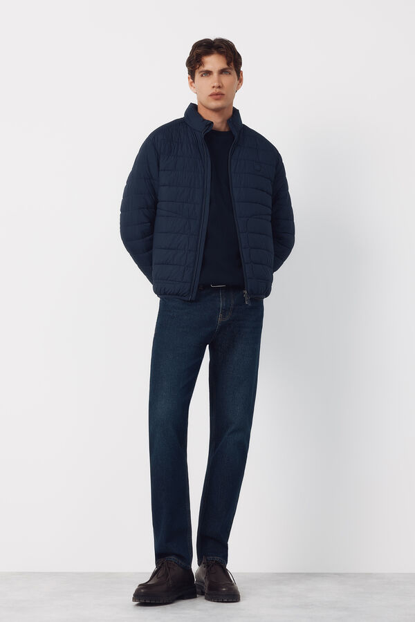 Cortefiel Ultra-light quilted jacket Navy