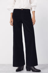 Cortefiel Pantalones Marine Velvet Black