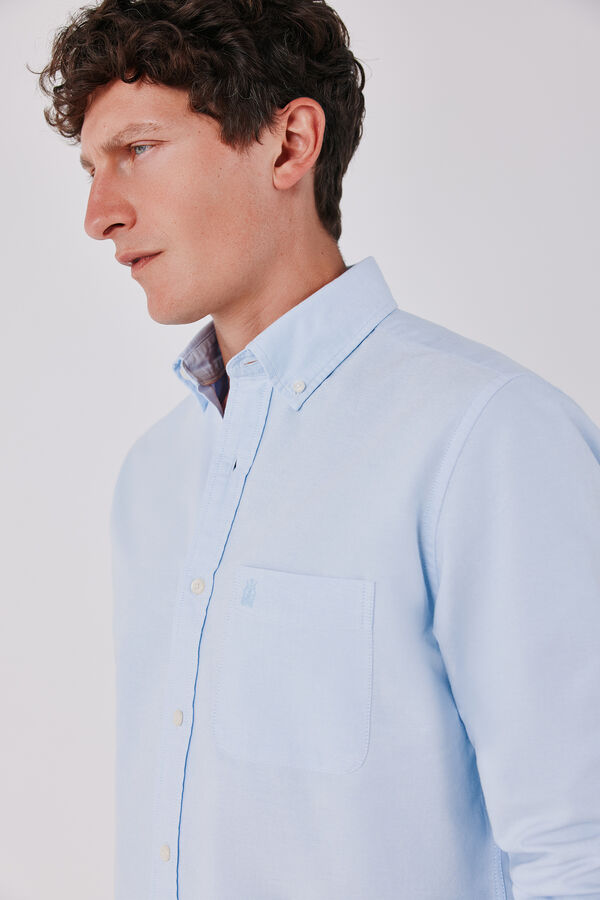 Cortefiel Plain Oxford shirt Blue