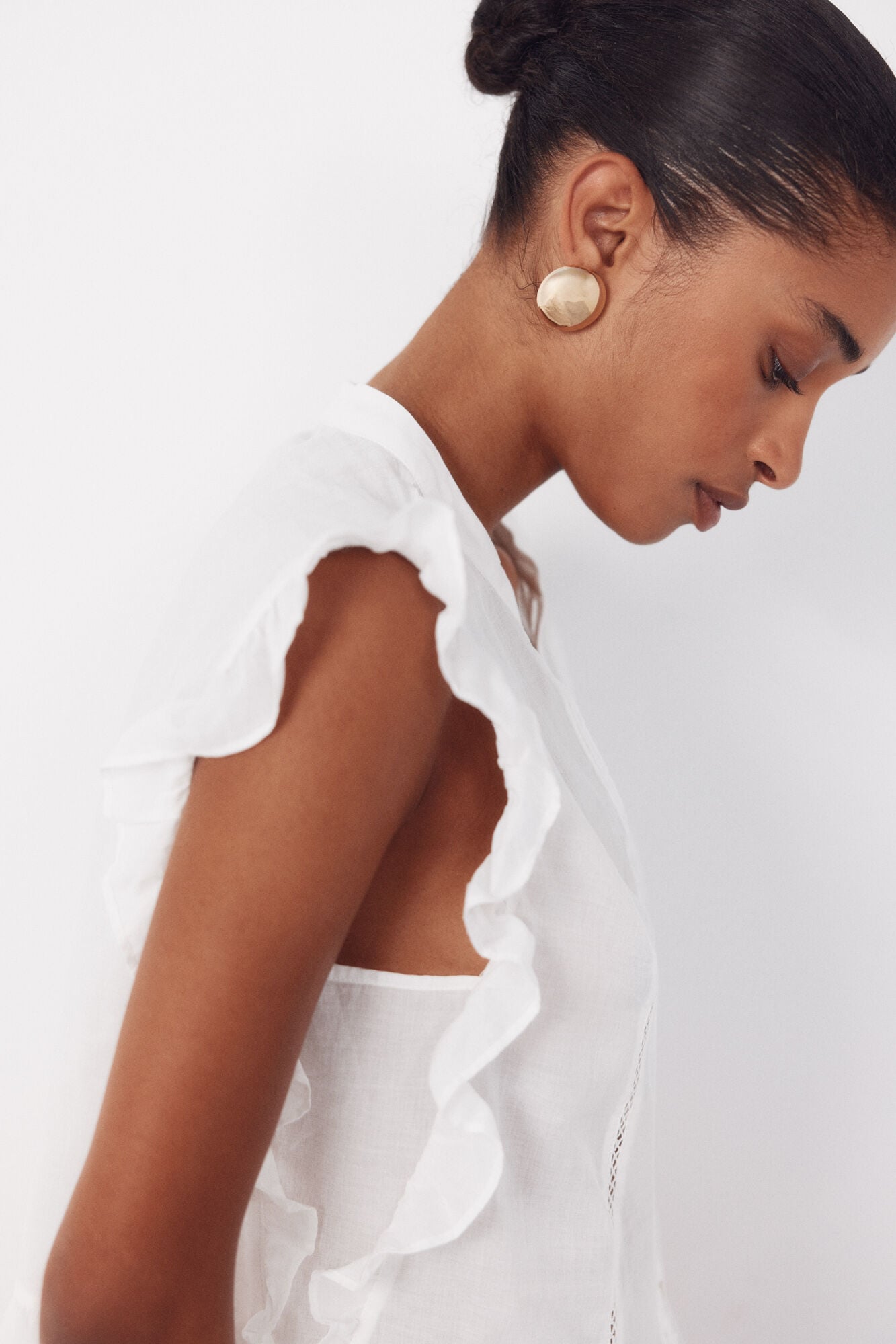 Cortefiel ruffle blouse