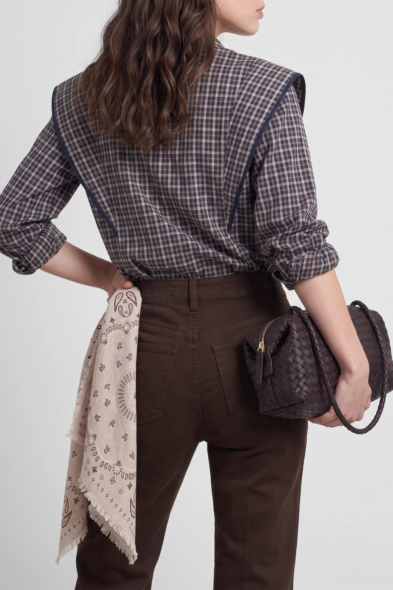 Silbon Camisa estructurada cuadros eses