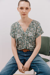 Cortefiel Printed v top Multicolour