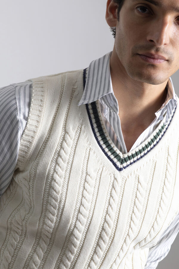 PuroEGO Camisa de críquete de algodão Tostado