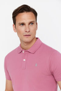 Cortefiel Essential slim polo shirt Pink
