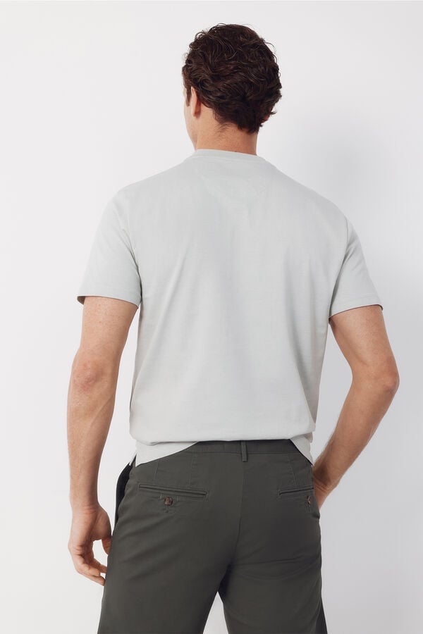 Cortefiel Plain T-shirt Blue
