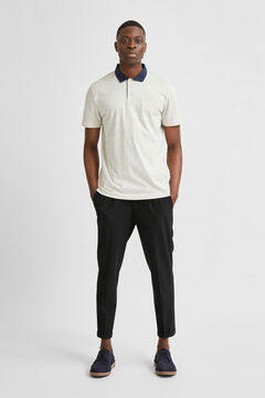 Cortefiel Short-sleeved polo shirt Gray