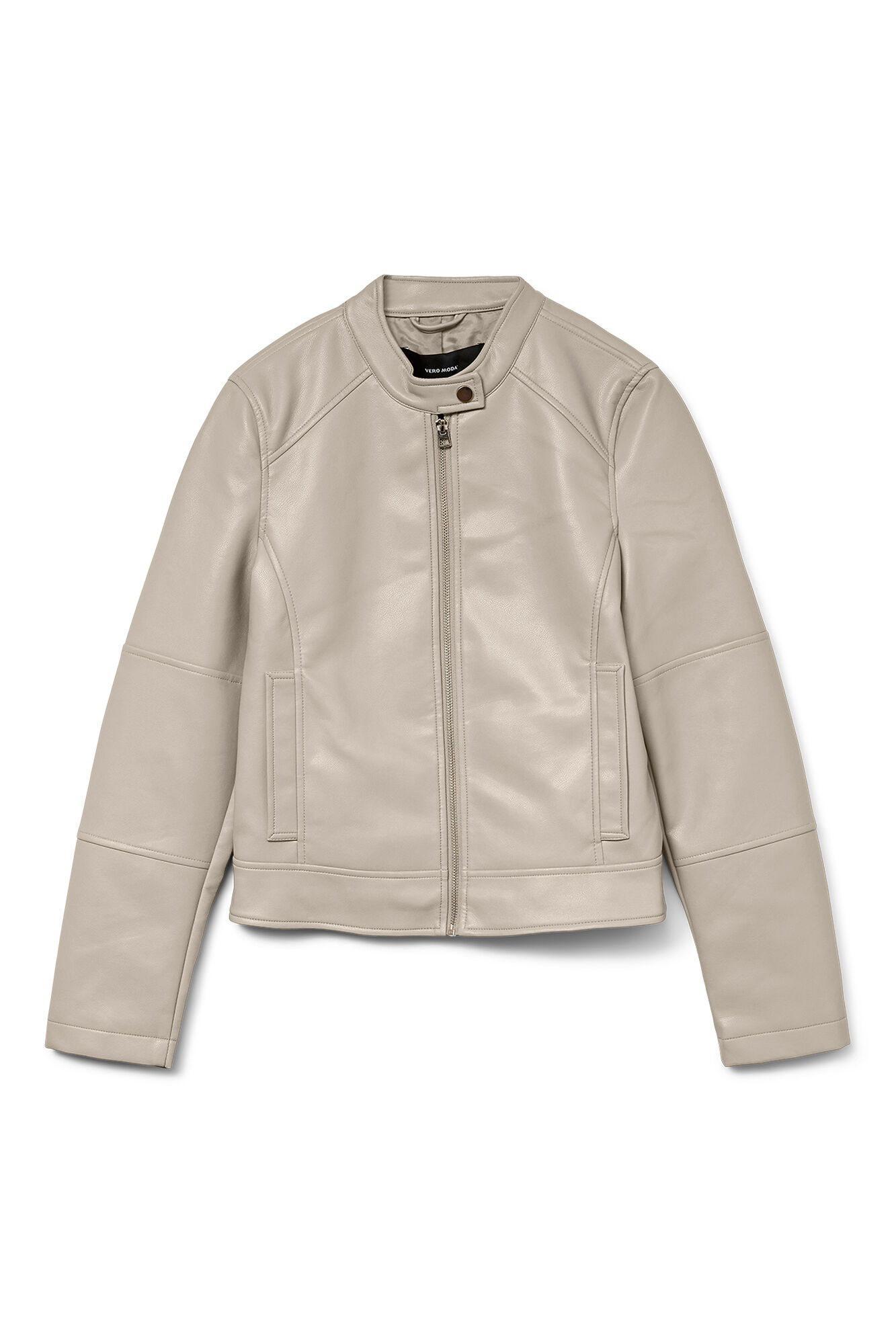 Vero Moda Blus&atilde;o efeito pele gola Perkins