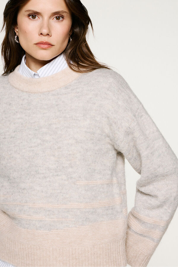 Selected Wool and alpaca jumper  Grey