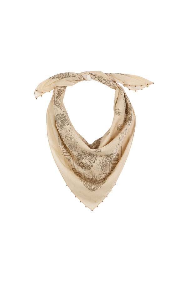 Slowlove Bandana bordada Estampado gris