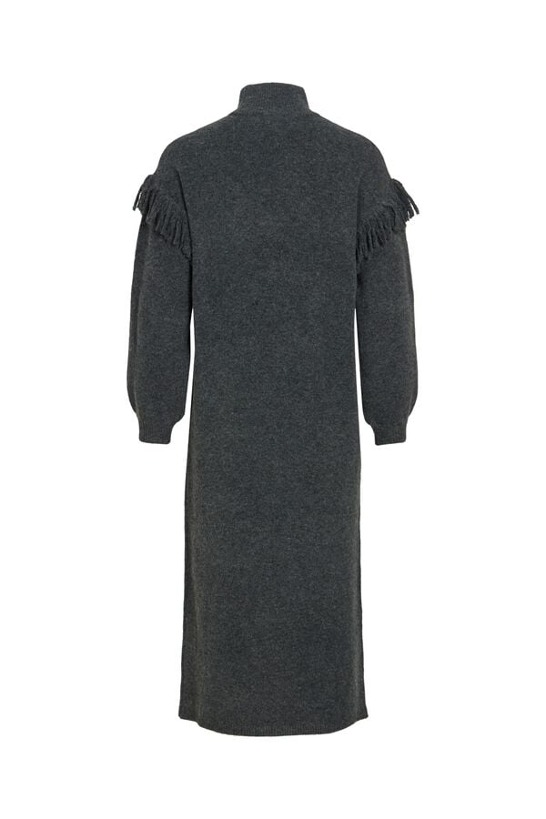 Vila Vestido comprido gola alta Cinzento