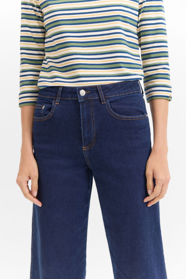 Cortefiel Palazzo Crop jeans Blue