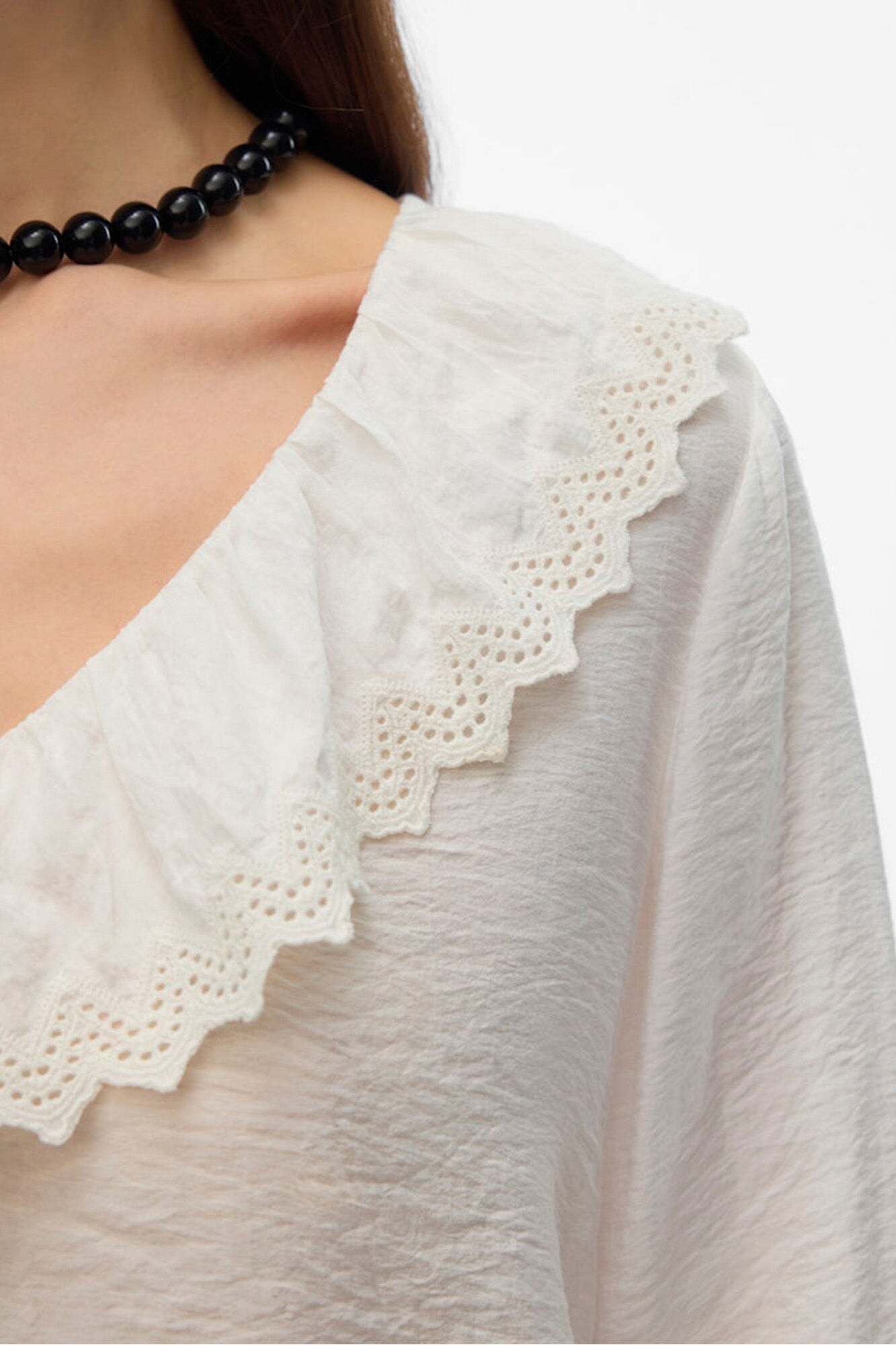 Vero Moda Camisa de cuello volante