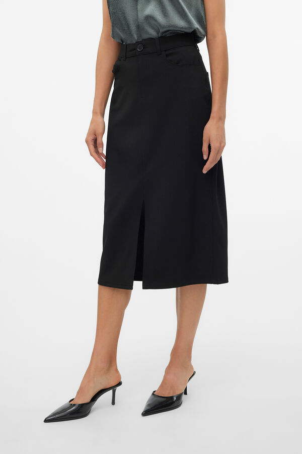 Vero Moda Falda midi Negro