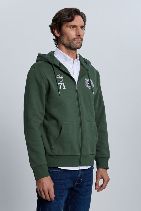 Valecuatro Moletom com sweatshirt e fecho-&eacute;clair verde Verde