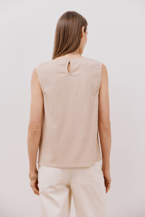 Cortefiel Crochet combined top Ivory