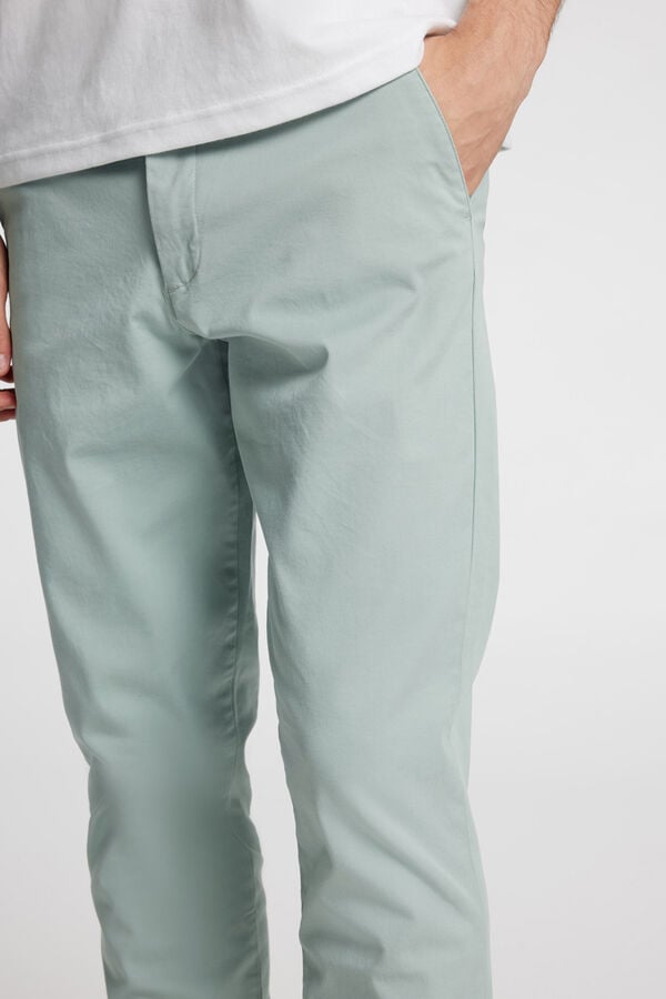 Selected Men's slim fit chinos Green
