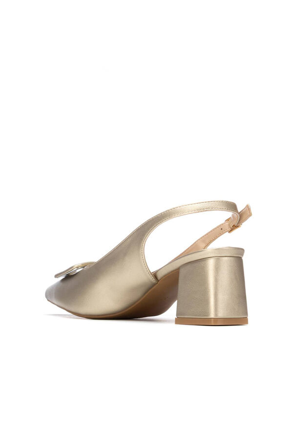 XTI Scarpin com pe&ccedil;a decorativa Dourado
