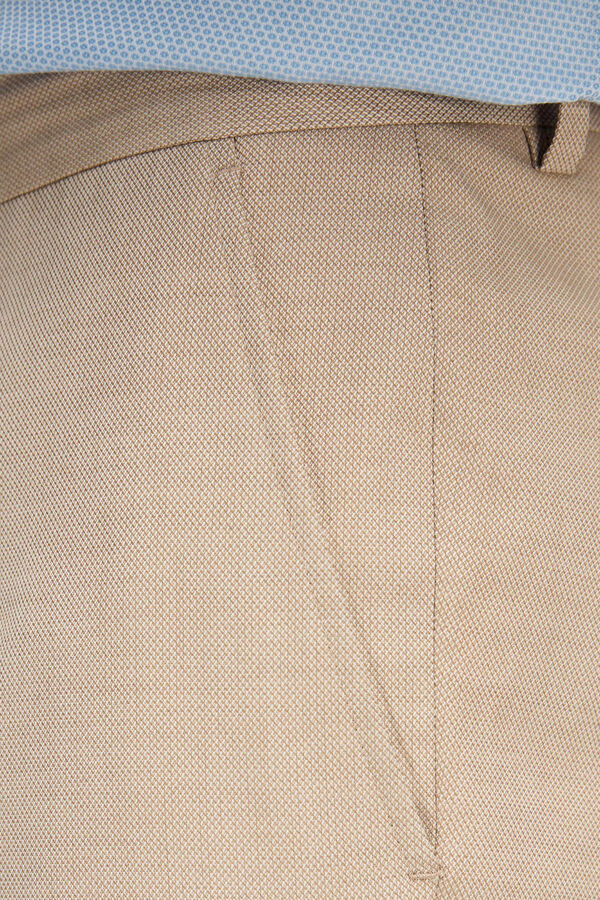Cortefiel Pantalón de traje Slim Fit confeccionado con materiales reciclados Marrón