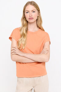 Cortefiel Camiseta básica puntilla Naranja