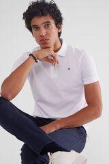 Silbon White trend polo shirt White