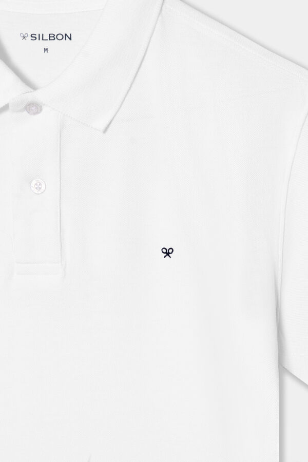 Cortefiel Classic polo shirt White