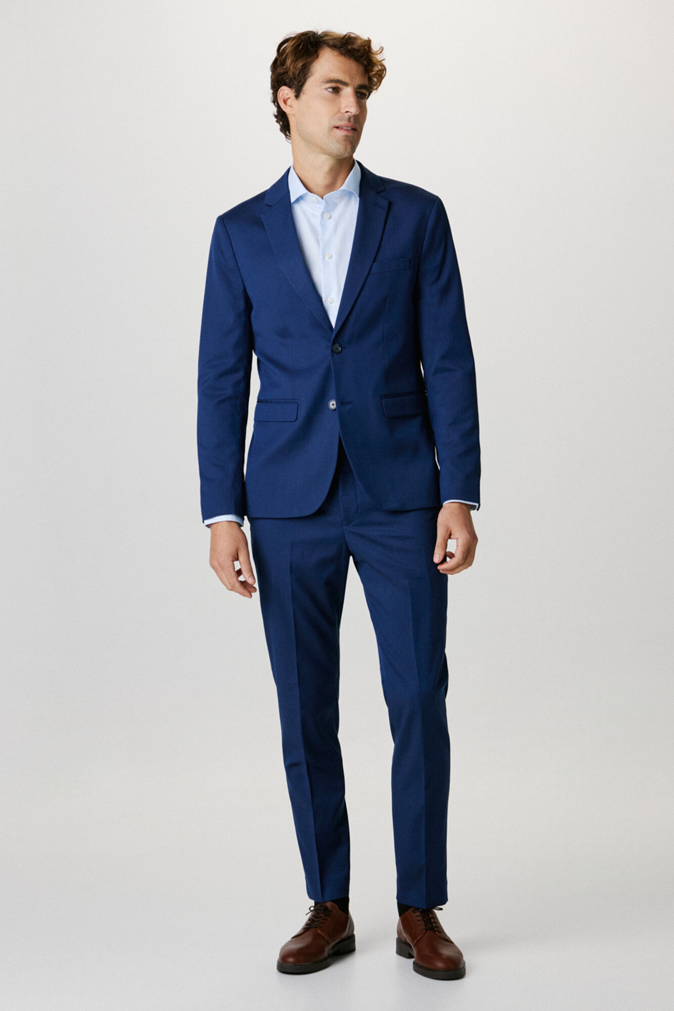 Selected Slim fit suit jacket made from recycled materials.