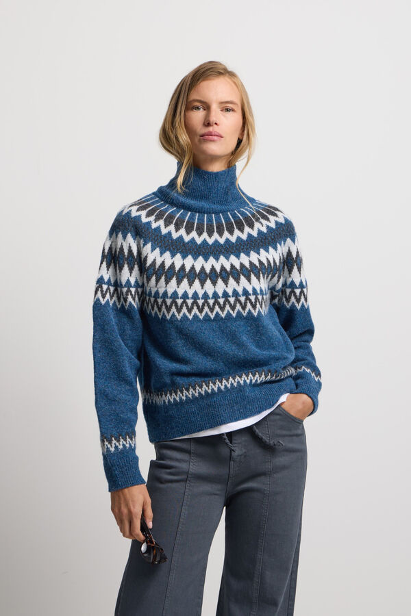 Silbon Camisola jacquard Azul