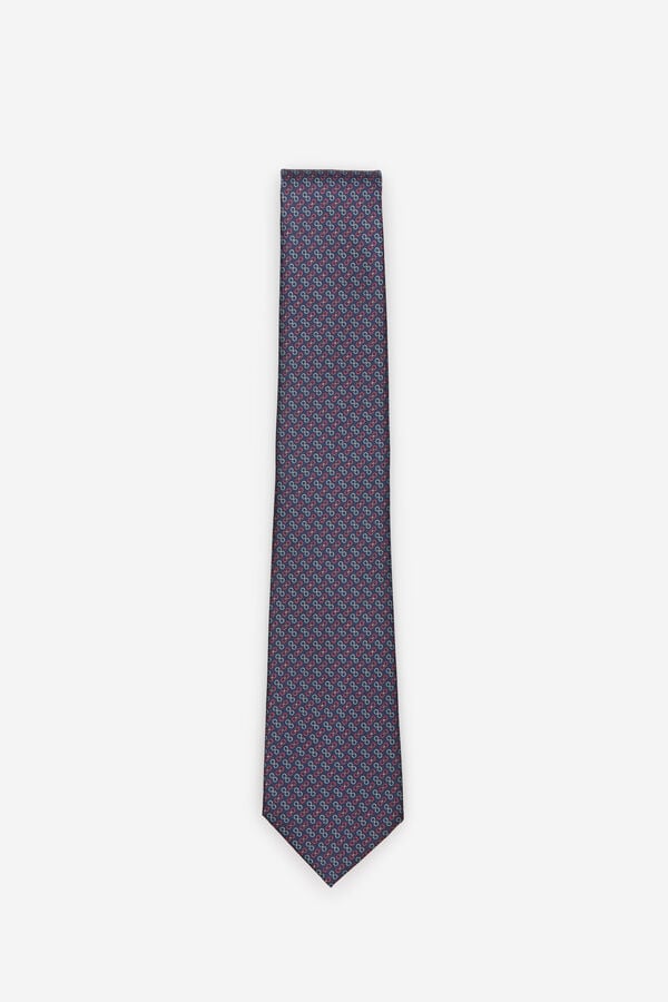 Cortefiel Natural silk tie Navy