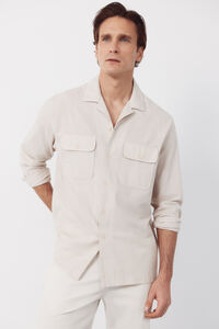 Cortefiel Camisa gola bowling manga comprida