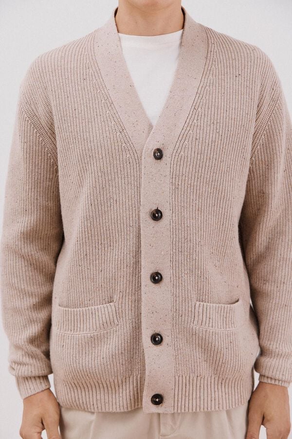 Cortefiel Pearl jersey-knit Beige