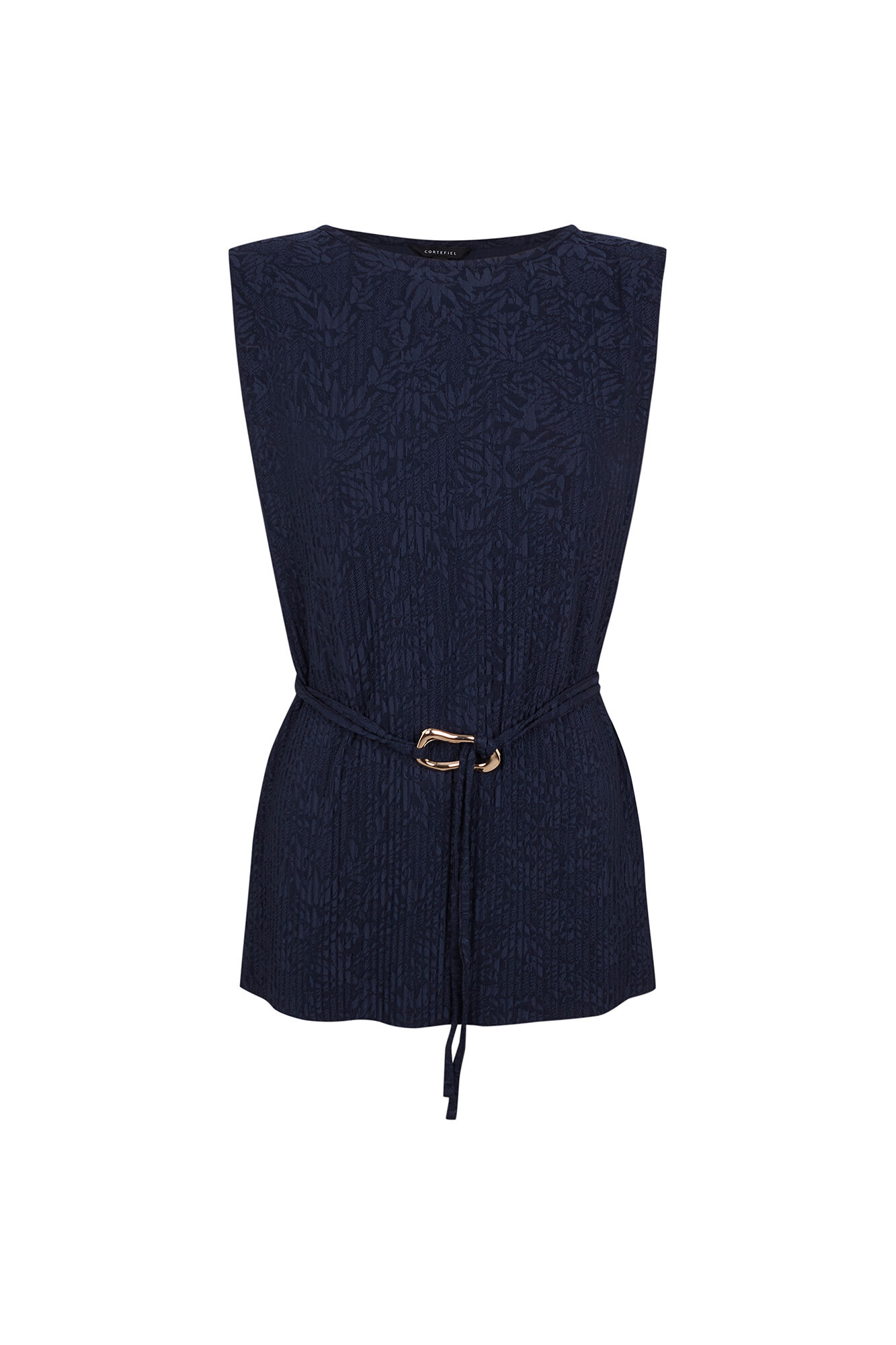 Cortefiel Top jacquard com fivela