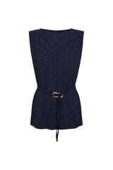Cortefiel Jacquard buckle top Navy