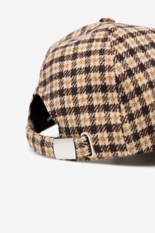 Cortefiel Checked cap Printed brown