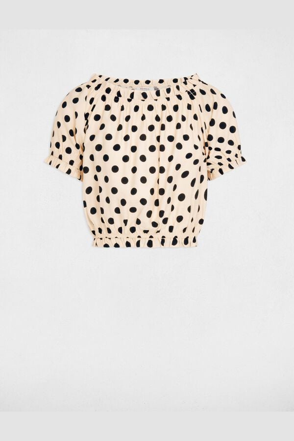 Morgan Bardot neck fluid top Multicolour