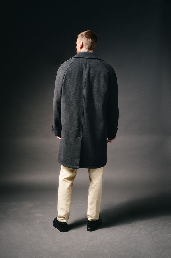 OOTO Sobretudo cruzado de lã Cinzento